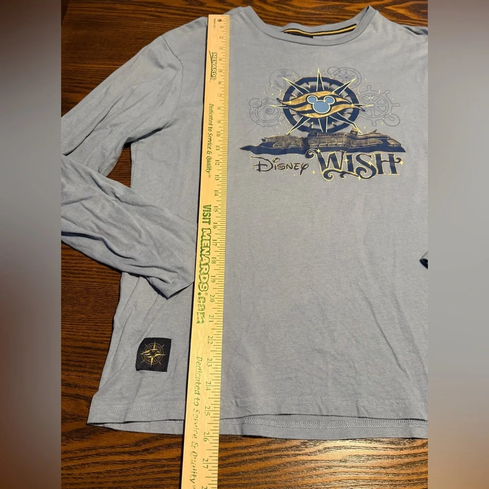 Disney Cruise Line Wish‎ Inaugural Sailing Long Sleeve Tee Blue Adult Medium - Picture 6 of 12